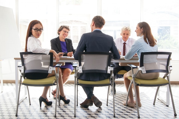 group working job young collar