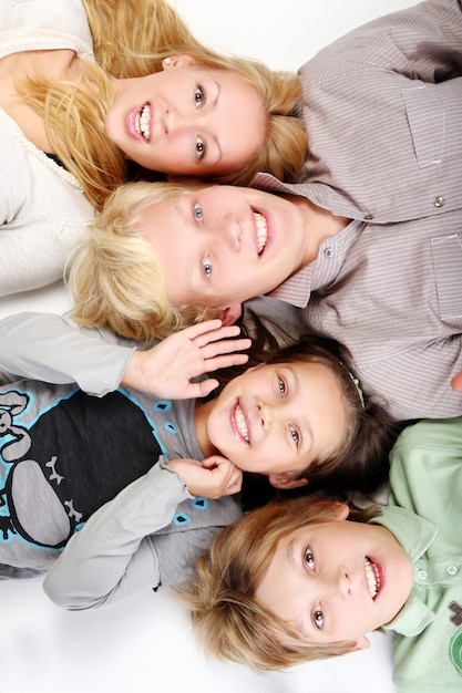 Group of young and beautiful boys