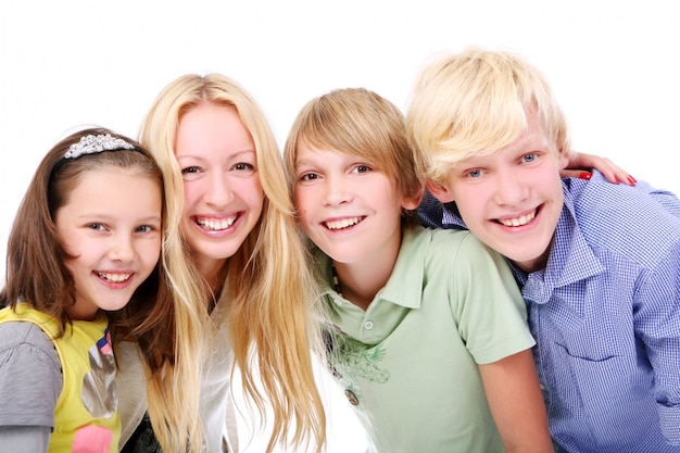 Group of young and beautiful boys