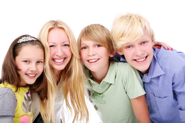 Group of young and beautiful boys