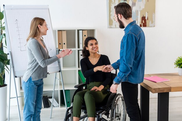 Group of young people at the office