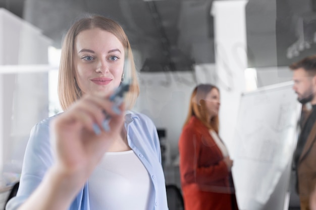 Group of young people at work