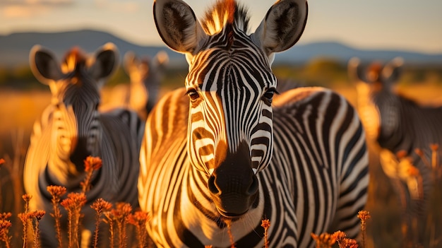 Free photo group of zebras photography