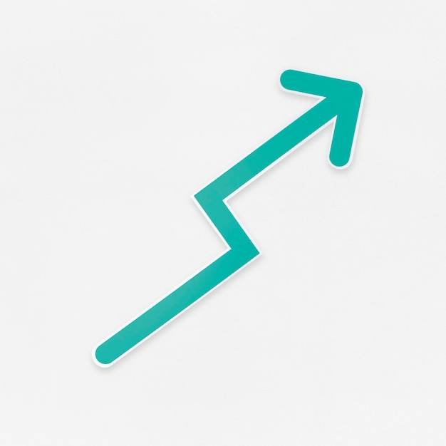 Free photo growth arrow icon isolated