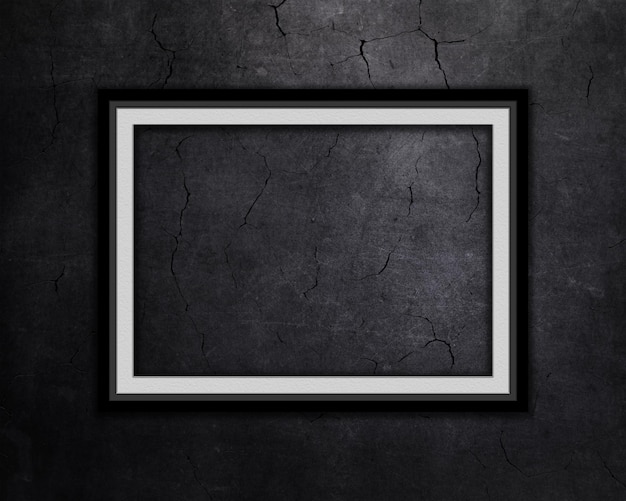 Free photo grunge background with blank picture frame