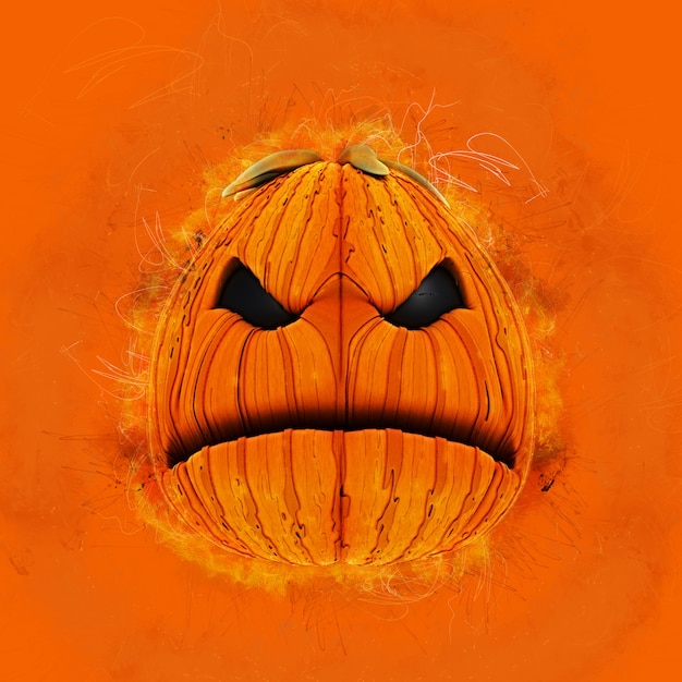 Free photo grunge halloween pumpkin