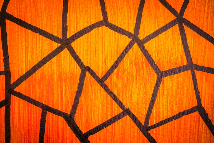Free Photo grunge orange wall background