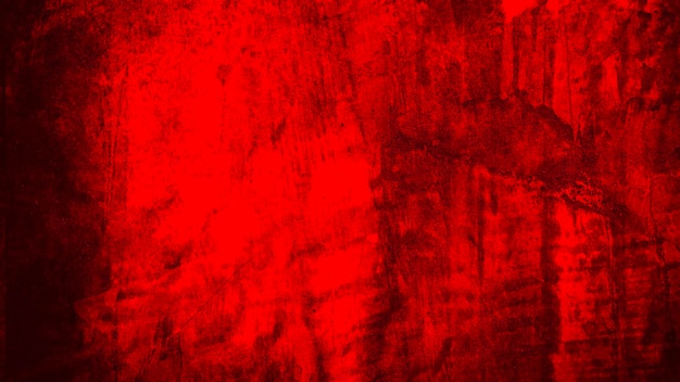 傷のあるグランジ石膏セメントまたはコンクリート壁のテクスチャの赤い色