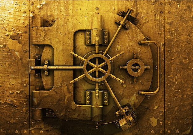 Grunge style bank vault