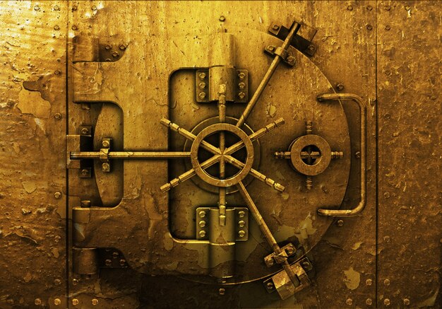 Grunge style bank vault