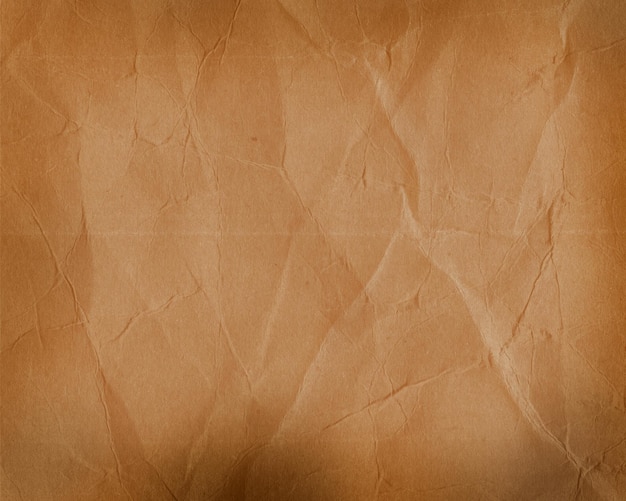 Texture of brown crumpled craft paper, full frame 19169353 Stock