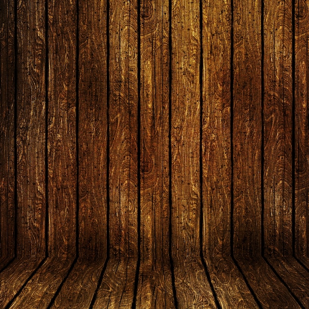 Free photo grunge wooden room