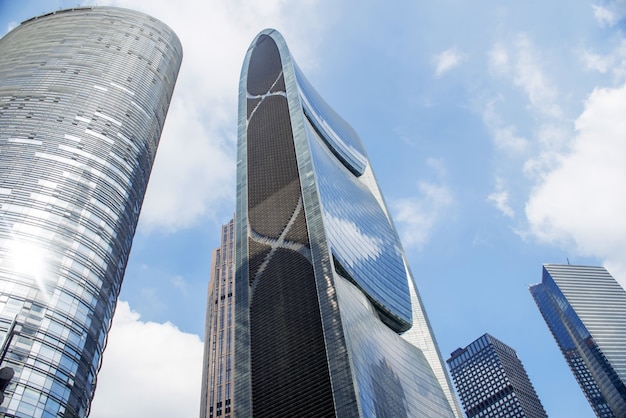 광저우, 중국 -2015 년 11 월 22 일 : 현대적인 건물. 현대적인 침