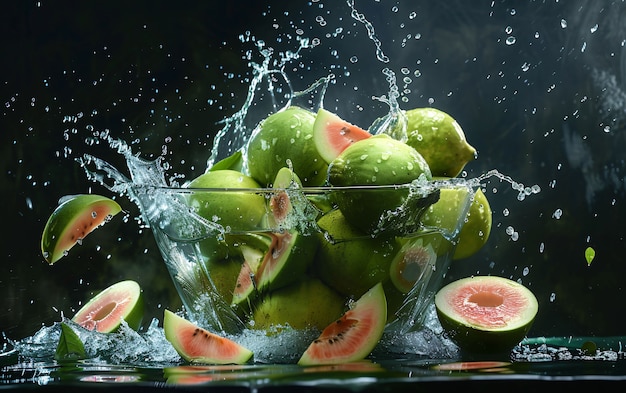 Free photo guava fruit still life