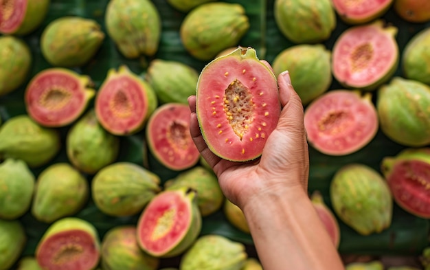 Free photo guava fruit still life