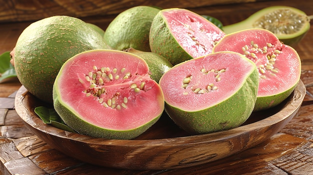 Free photo guava fruit still life