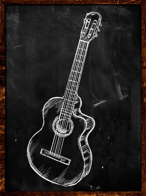 Гитара Классический Акустический рисунок на музыке доски