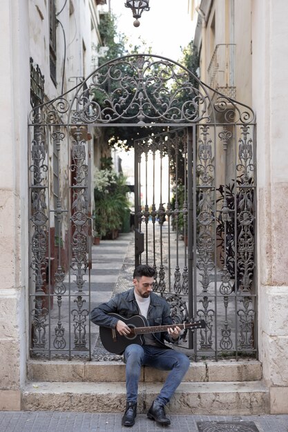 Guitar music outdoors