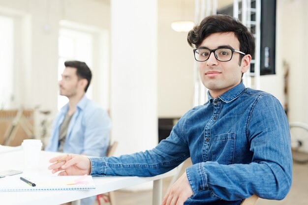 Guy in classroom