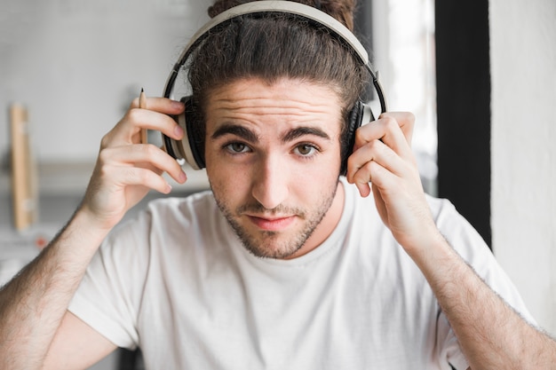 Guy with headphones
