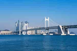 無料写真 韓国、釜山の広安大橋と海雲台