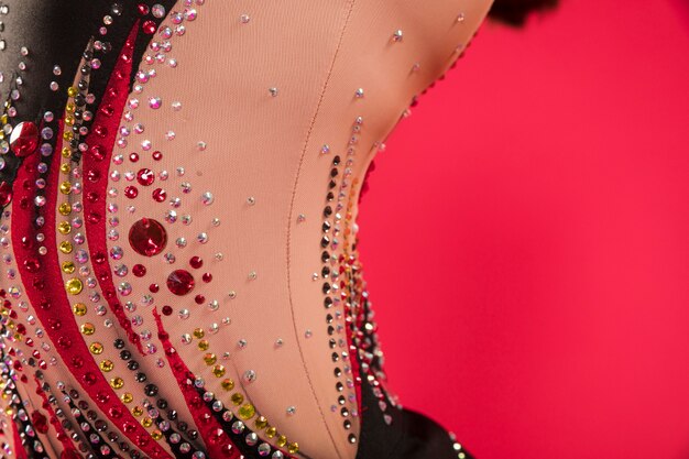 Gymnast suit with sequins