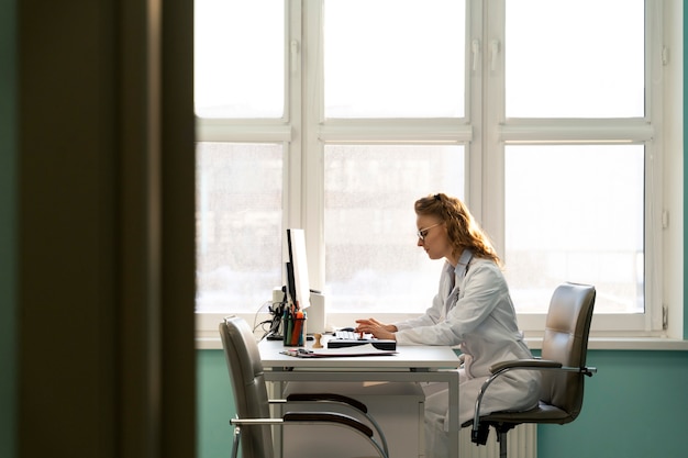 Gynecologist getting ready for appointment