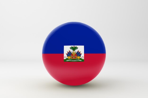 Haiti Flag In White Background