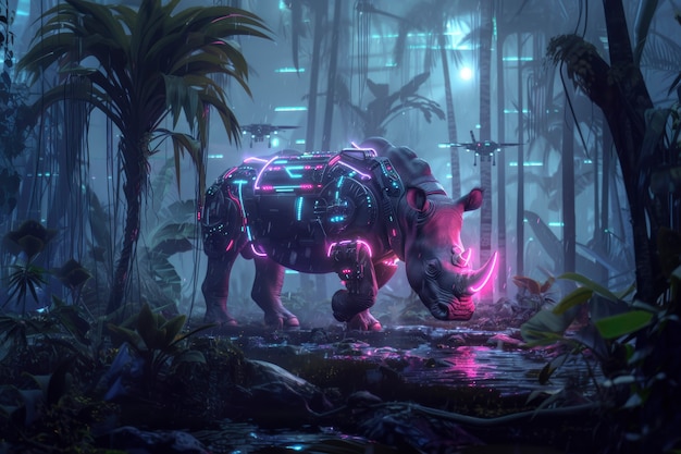 Half-robot  animal wild life
