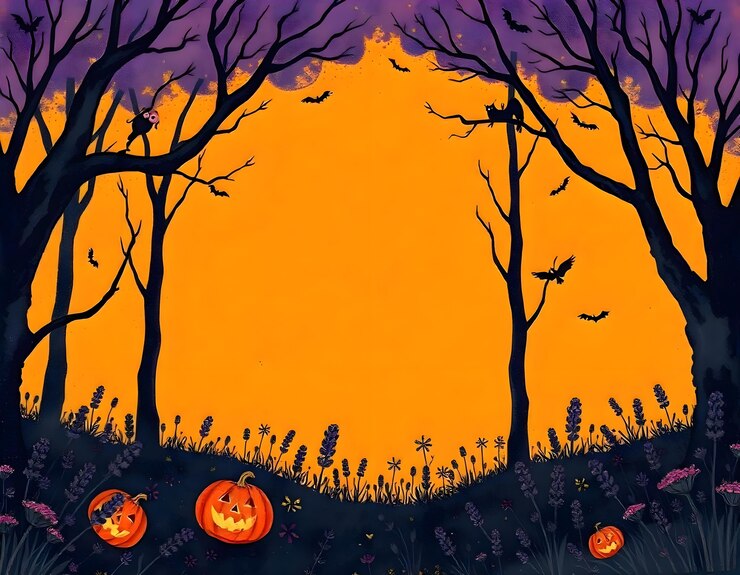 Free Photo halloween background of haunted forest