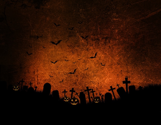 Halloween background with dark grunge effect