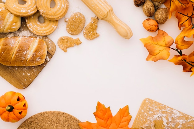 Halloween concept with bread