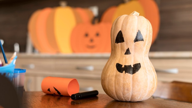 Halloween concept with pumpkin