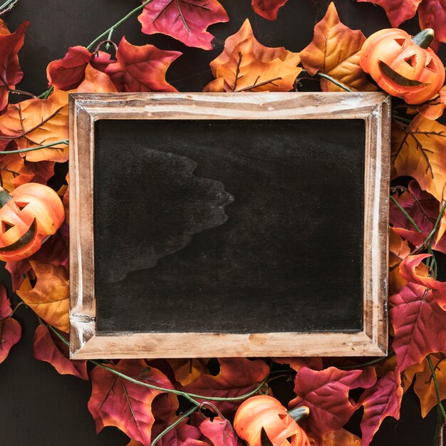 Halloween decoration with blank slate