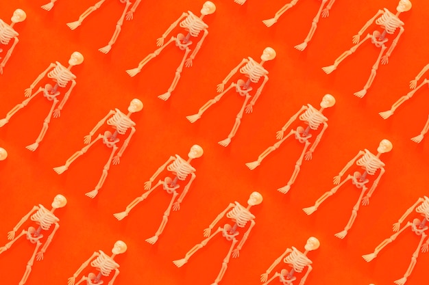 Halloween decoration with skeletons