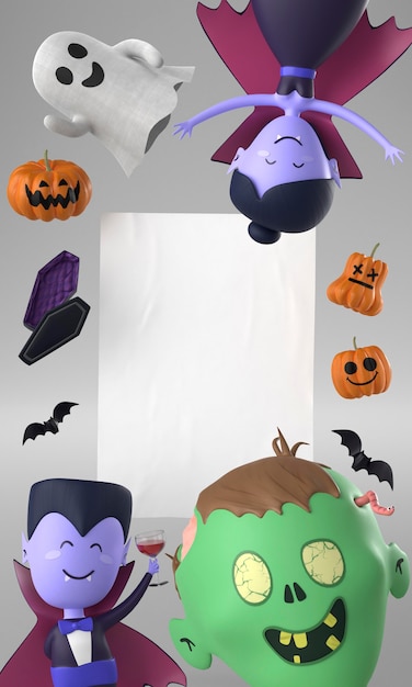 Free photo halloween decorations frame