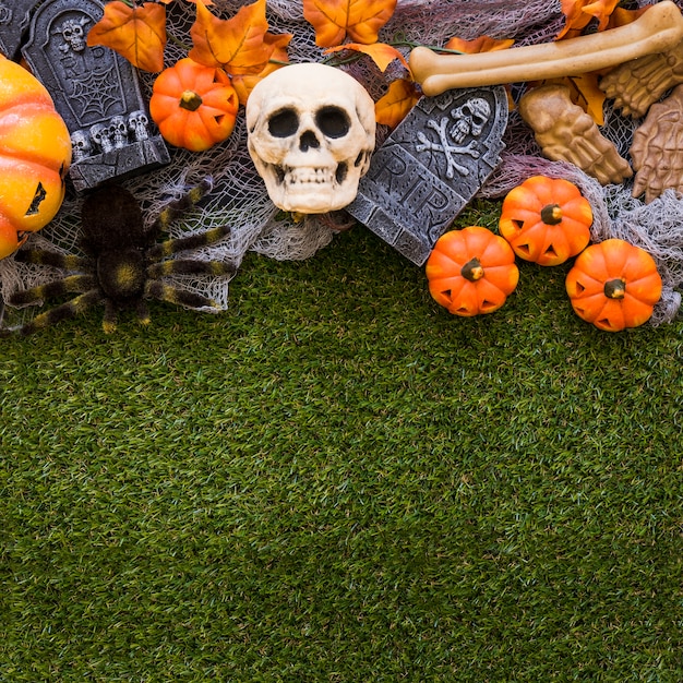 Free photo halloween grass background