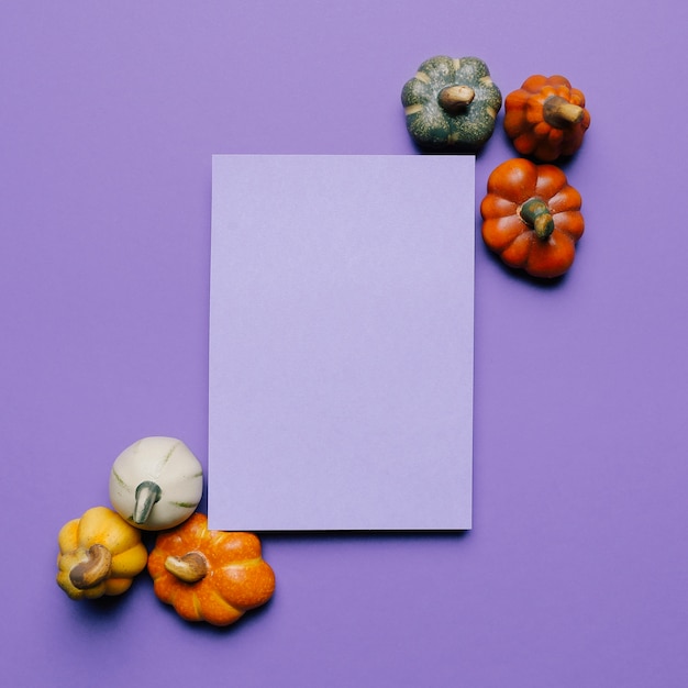 Halloween Invitation mockup for a party with pumpkins