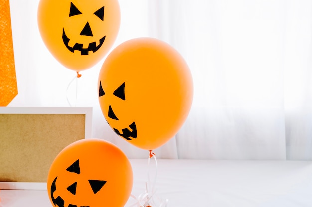 Halloween orange balloons