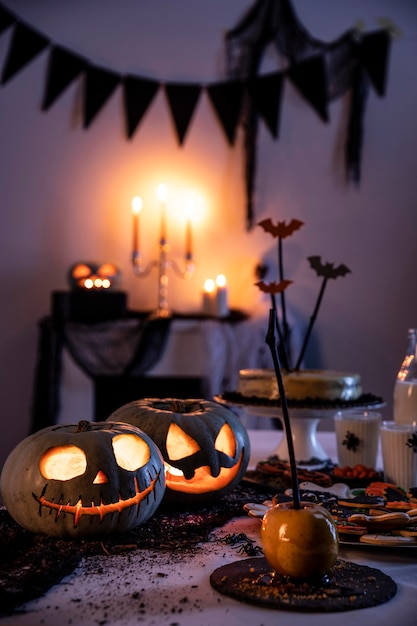 Free photo halloween party decorations