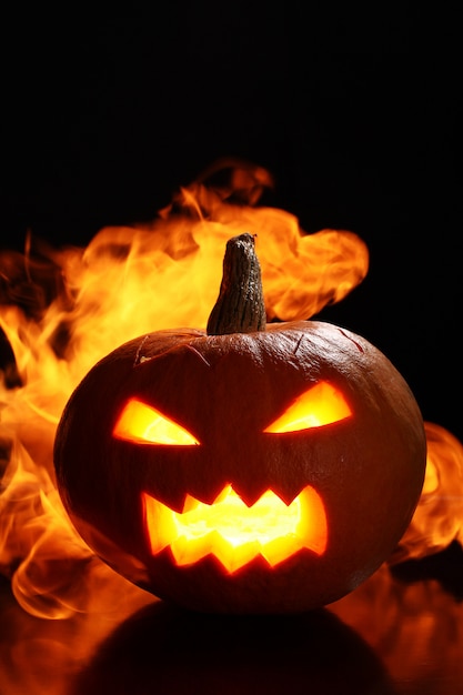 火のハロウィンかぼちゃ