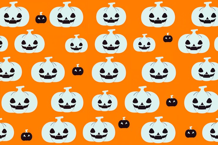 Free Photo halloween pumpkin pattern illustration
