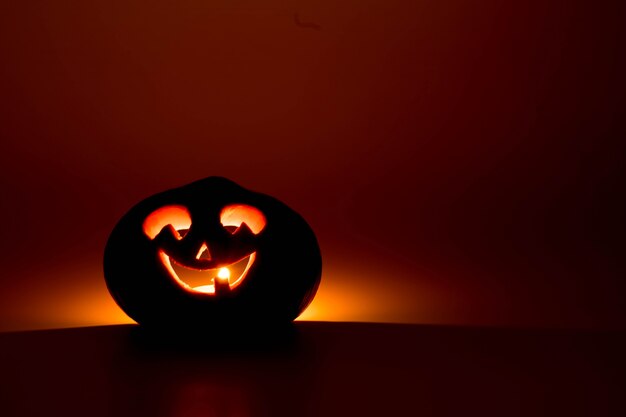 Halloween pumpkins smile and scrary eyes for party night