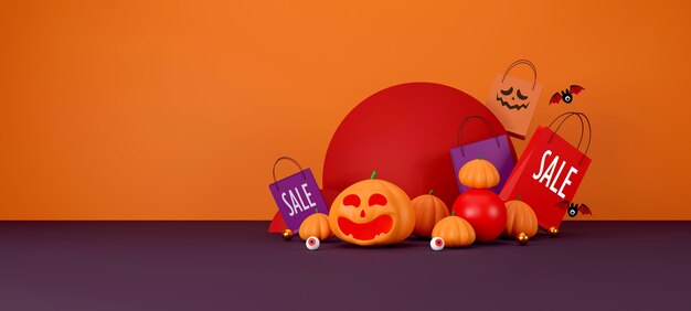 Halloween sale banner design