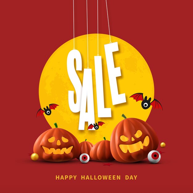 Halloween sale banner design