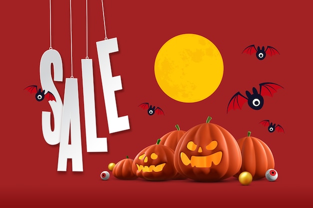Halloween sale banner design