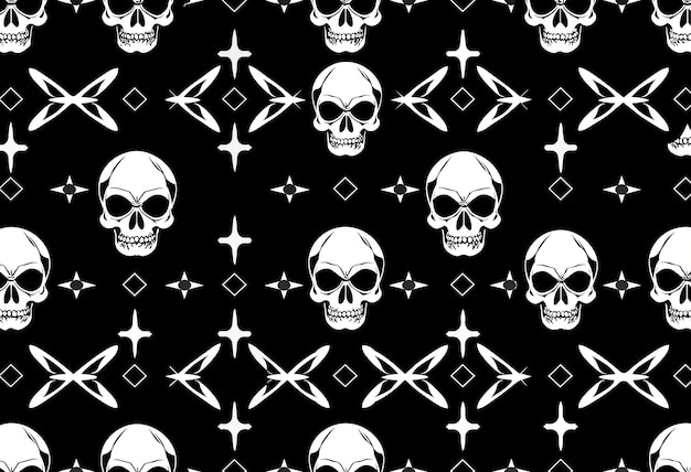 Free Photo halloween skull pattern illustration