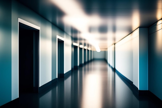 Free photo a hallway with doors that say'i am a doctor '