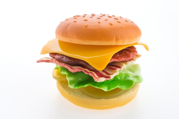 Hamburger with cheese lettuce and bacon