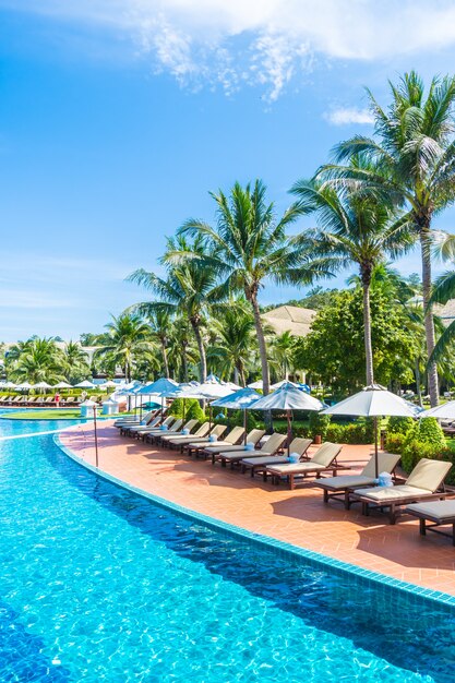 Hammocks near a pool